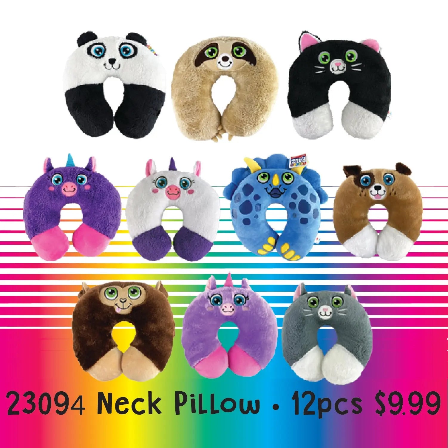 Plush Headphones W/ Pillows Floor Display 24 Pieces Per Retail Ready Display 88393 KIPP BROTHERS