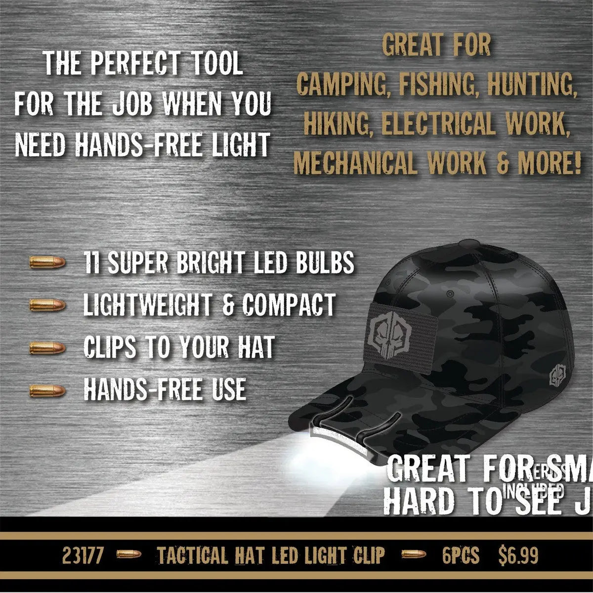 Patriotic Tac Gear Hat and Accessory Assortment Floor Display - 78 Pieces Per Retail Ready Display 88397 TAC GEAR