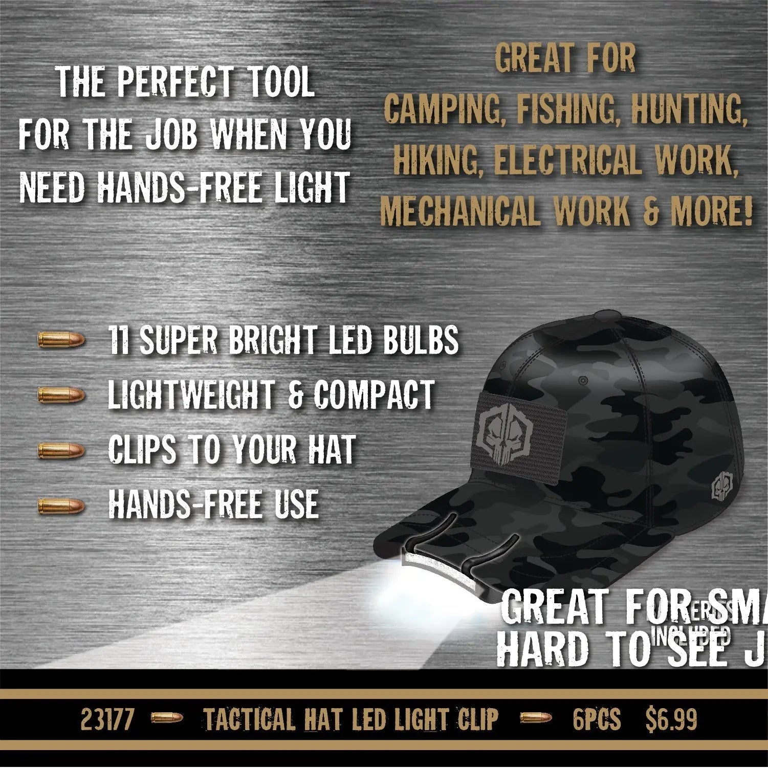 Patriotic Tac Gear Hat and Accessory Assortment Floor Display (Clean) - 56 Pieces Per Retail Ready Display 88469 TAC GEAR