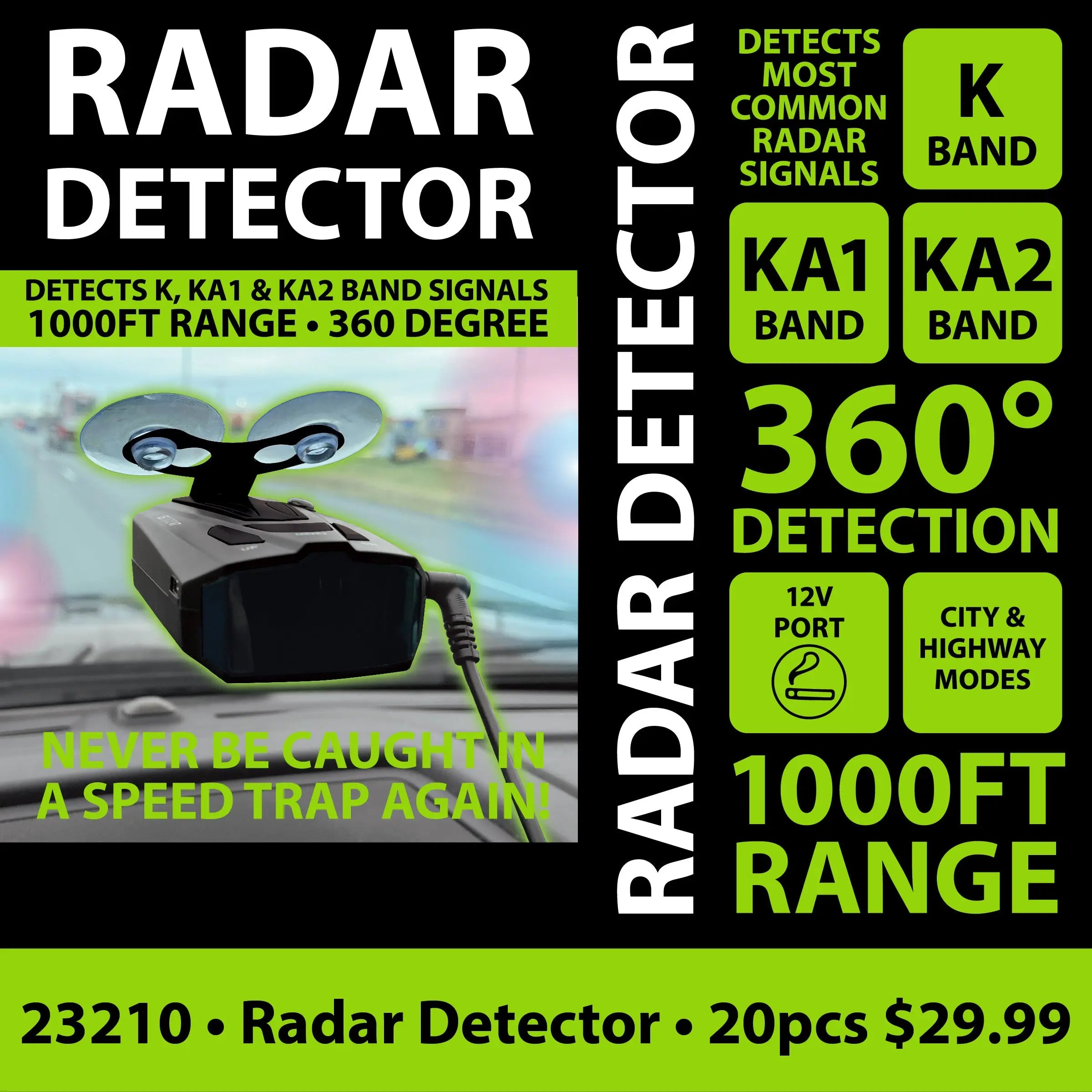 Radar Detector Floor Display - 32 Pieces Per Retail Ready Display 88400 GADGET GEAR