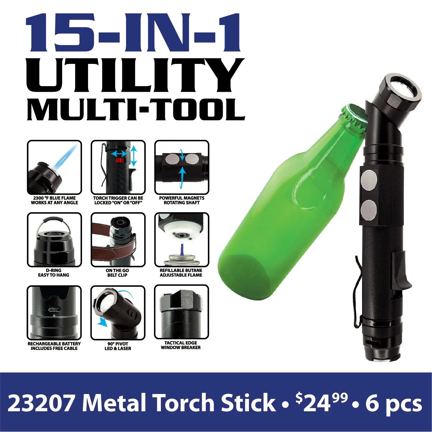 Grilling Center Assortment Floor Display - 71 Pieces Per Retail Ready Display 88403 TORCH BLUE