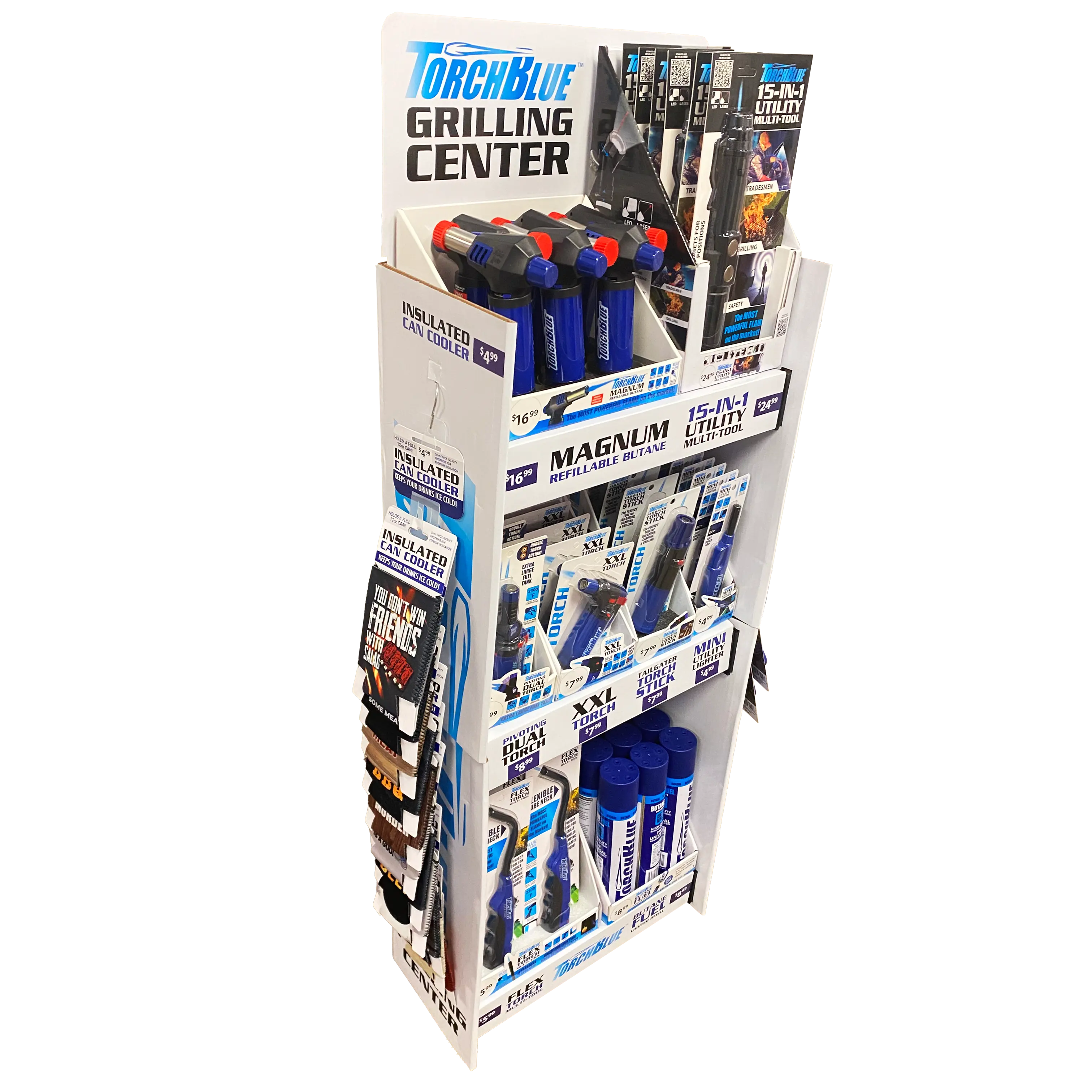 Grilling Center Assortment Floor Display - 71 Pieces Per Retail Ready Display 88403 TORCH BLUE
