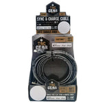 Charging Cable Tac Gear Print Flat Assortment - 6 Pieces Per Retail Ready Display 88407 TAC GEAR