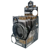 Charging Cable Tac Gear Print Flat Assortment - 6 Pieces Per Retail Ready Display 88407 TAC GEAR