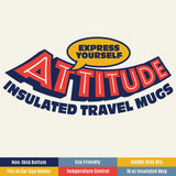 16 oz Travel Mug Assortment Floor Display - 24 Pieces Per Retail Ready Display 88415 NOVELTY INC