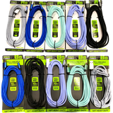 Charging Cable Wing Rack Assortment 10FT - 10 Pieces Per Pack 88422 GADGET GEAR