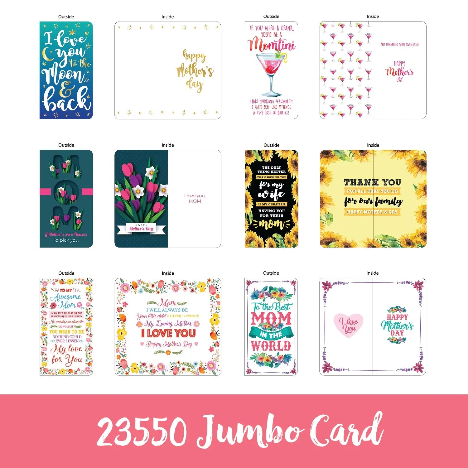 Mother's Day Celebrate Mom Assortment Floor Display - 96 Pieces Per Retail Ready Floor Display 88430 KIPP BROTHERS