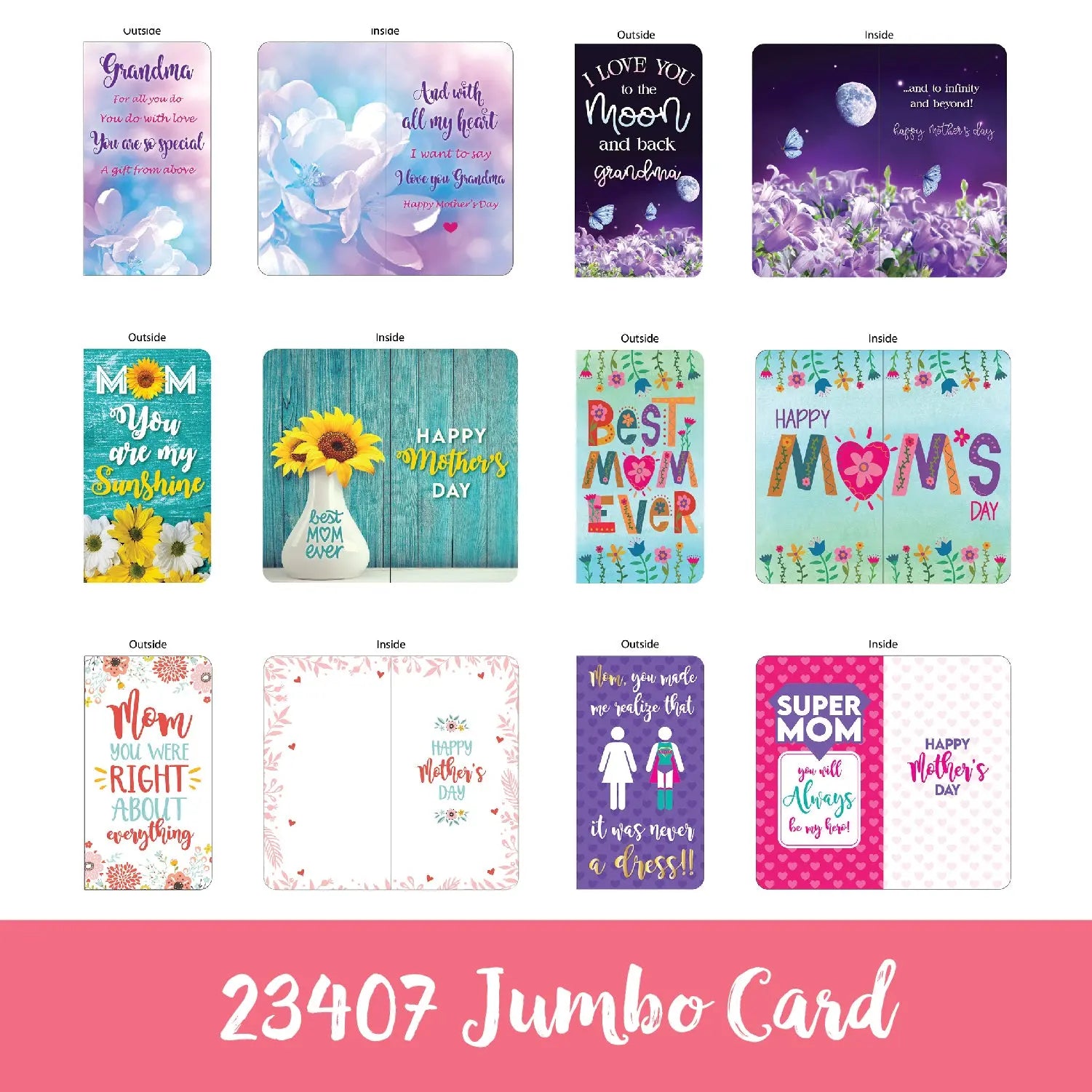 Mother's Day Celebrate Mom Assortment Floor Display - 96 Pieces Per Retail Ready Floor Display 88434 KIPP BROTHERS