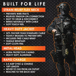 Charging Cable Roughneck Cloth Assortment 10FT 2.4 Amp - 6 Pieces Per Retail Ready Display 88460 ROUGHNECK