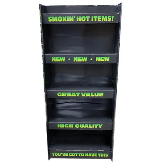 Merchandising Fixture - Corrugated Smokezilla 2 Piece Floor Display End Cap ONLY 972800 SMOKEZILLA
