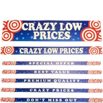 Merchandising Fixture - 3' Merchandising 7 Sign Set 974630 NOVELTY INC