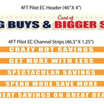 Merchandising Fixture - 4' Merchandising 6 Sign Set 975850 KIPP BROTHERS