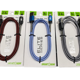 Charging Cable Elite Indestructible USB to Lightning 3FT 2.4 Amp - 3 Pieces Per Pack 22323
