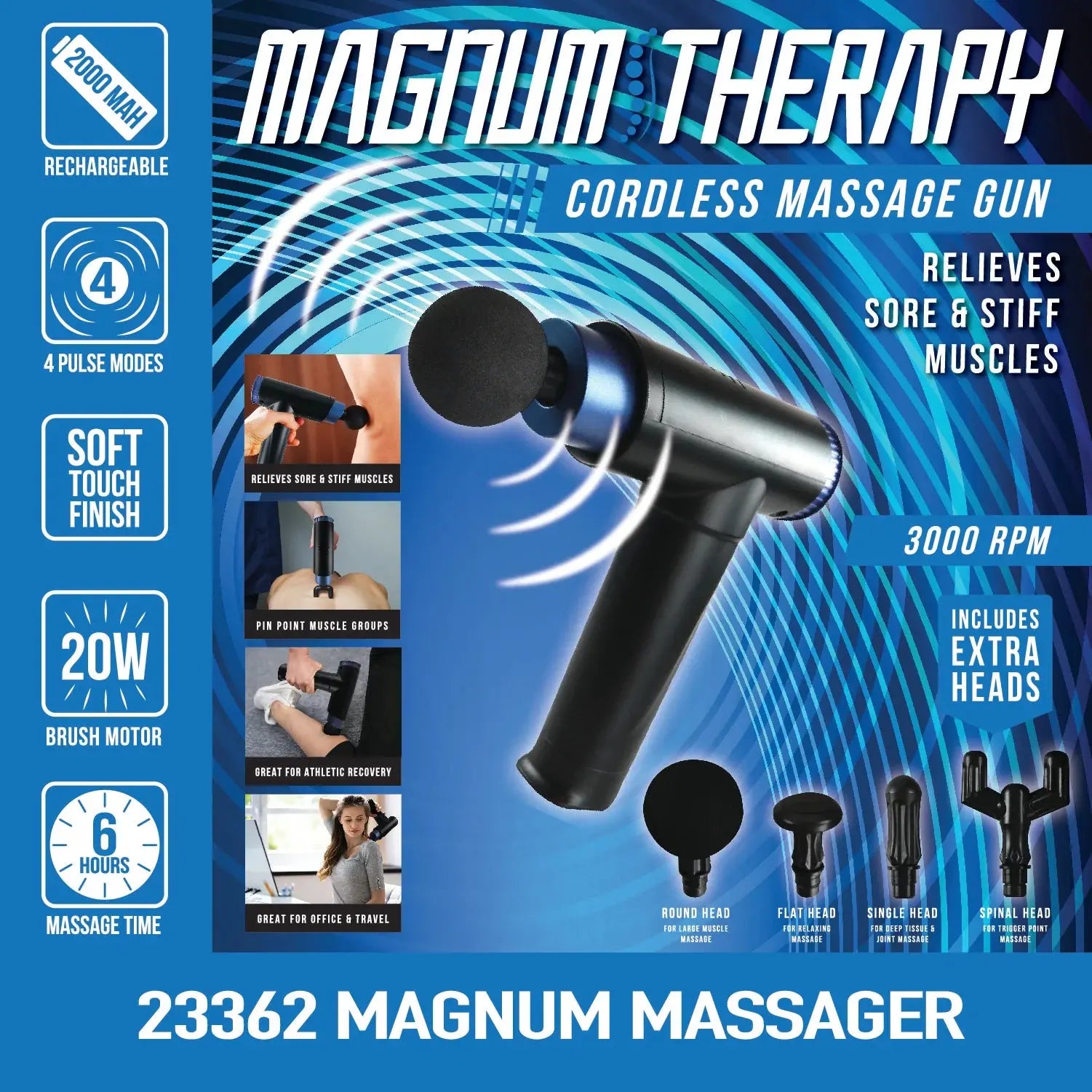Magnum Massage Gun - 3 Pieces Per Pack 23362 NOVELTY INC