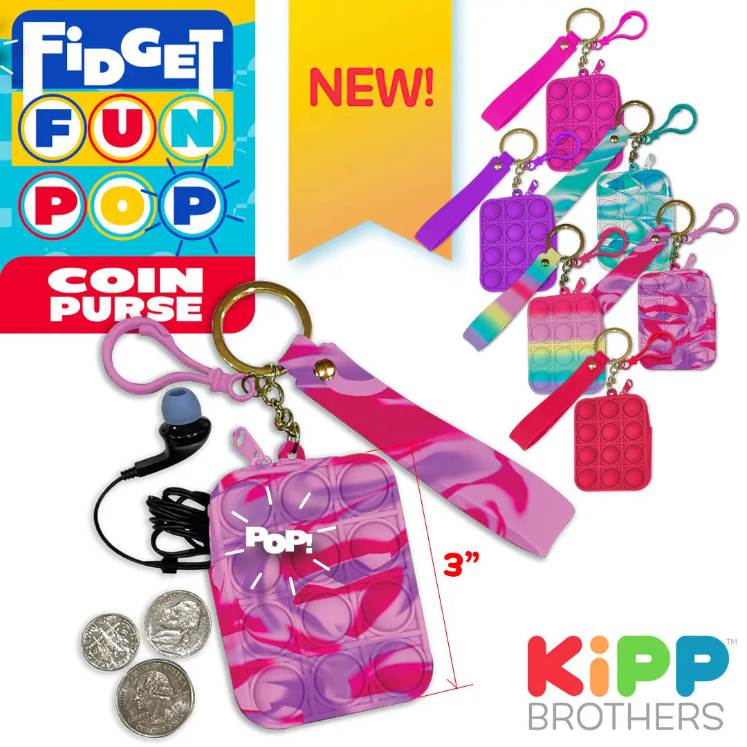 Fidget Pop Coin Purse - 12 Pieces Per Display 22832 KIPP BROTHERS