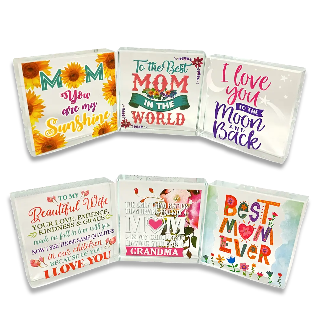 Mother's Day Glass Keepsake - 6 Pieces Per Retail Ready Display 23573 KIPP BROTHERS