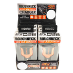Car Charger Dual Port USB / USB-C 40 Watts - 6 Pieces Per Retail Ready Display 23247 ROUGHNECK
