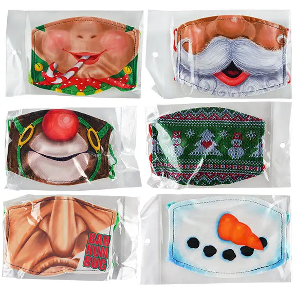 Christmas Printed Mask - 24 Pieces Per Retail Ready Display KP4174 KIPP BROTHERS