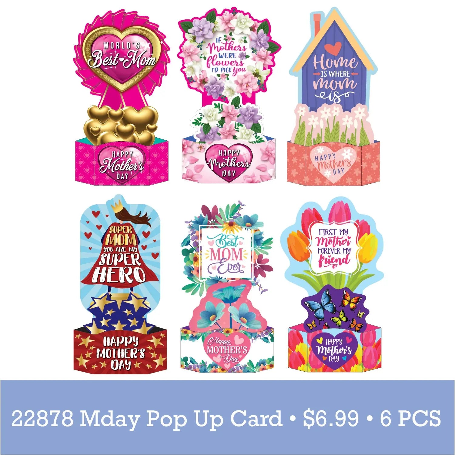 Mother's Day Celebrate Mom Assortment Floor Display - 80 Pieces Per Retail Ready Display 88369 NOVELTY INC