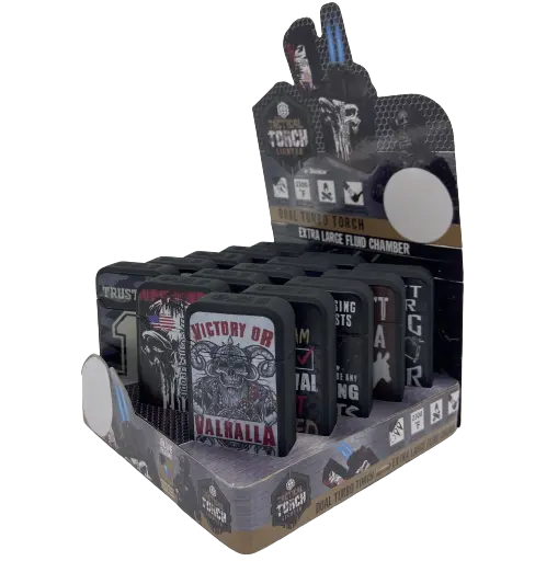 Patriotic Tac Gear Dual Torch Lighter- 15 Pieces Per Retail Ready Display 23087 TAC GEAR