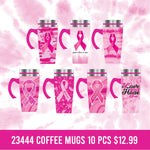 Breast Cancer Awareness Pink Assortment Floor Display - 117 Pieces Per Retail Ready Display 88417 NOVELTY INC