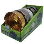 Round Glass Metal Plated Ashtray - 5 Pieces Per Retail Ready Display 41466 SMOKEZILLA