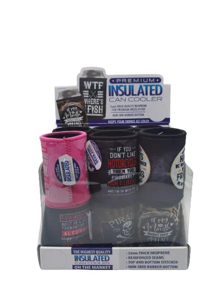 Neoprene Can & Bottle Cooler - 12 Pieces Per Retail Ready Display 23134 POLAR GEAR