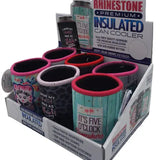 Neoprene Rhinestone Can and Bottle Cooler - 6 Per Retail Ready Display 23131 POLAR GEAR