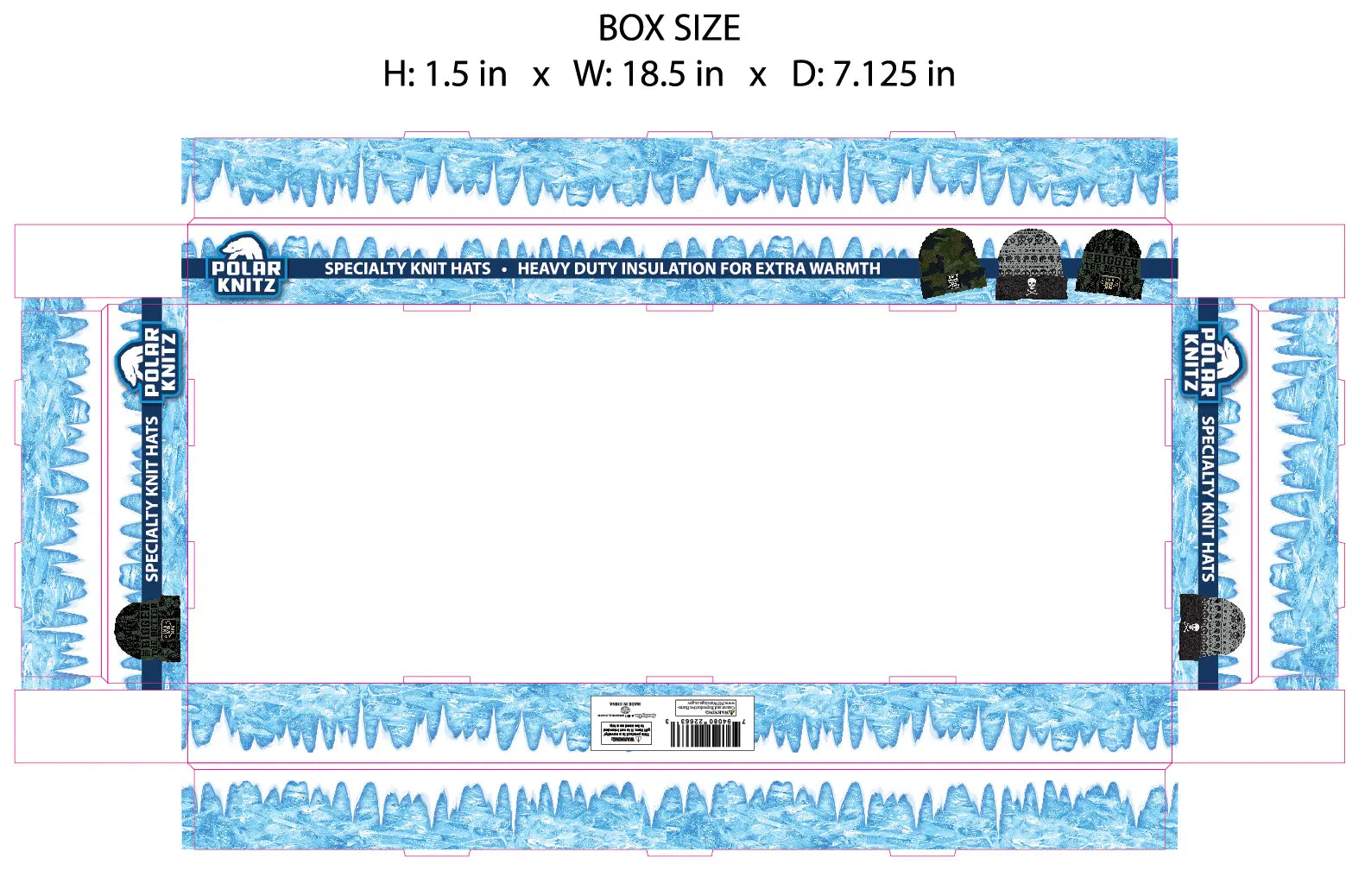 Cuffed Knit Hat Beanie Assortment - 12 Pieces Per Retail Ready Display 22663 POLAR GEAR