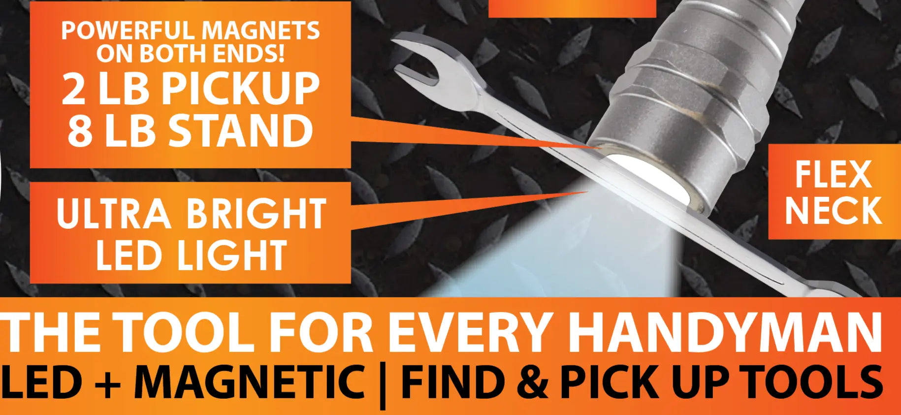 LED Flashlight Extender Tool with Magnetic Stand - 6 Pieces Per Retail Ready Display 23157 ROUGHNECK