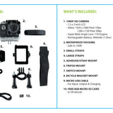 Waterproof Sport Camera with Micro Sd Card - 4 Pieces Per Retail Ready Display 23237 GADGET GEAR