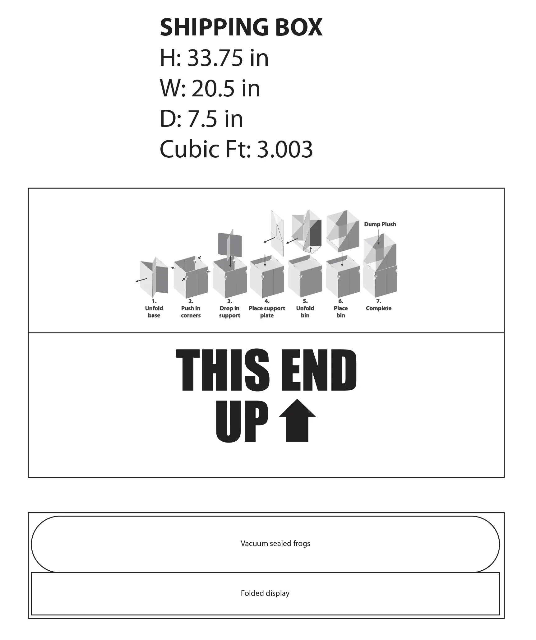 Plush Long Arm Frog Assortment Floor Display - 24 Pieces Per Retail Ready Display 88416 KIPP BROTHERS