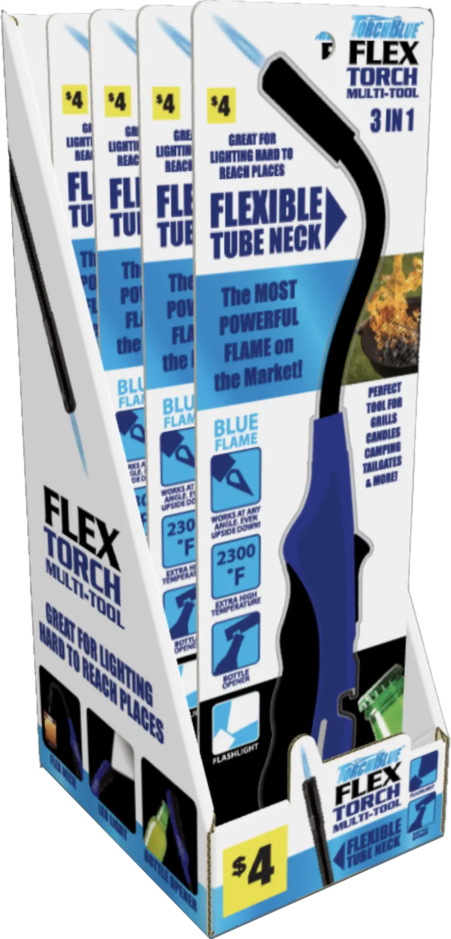 Grilling Center Assortment Floor Display - 80 Pieces Per Retail Ready Display 88401 TORCH BLUE