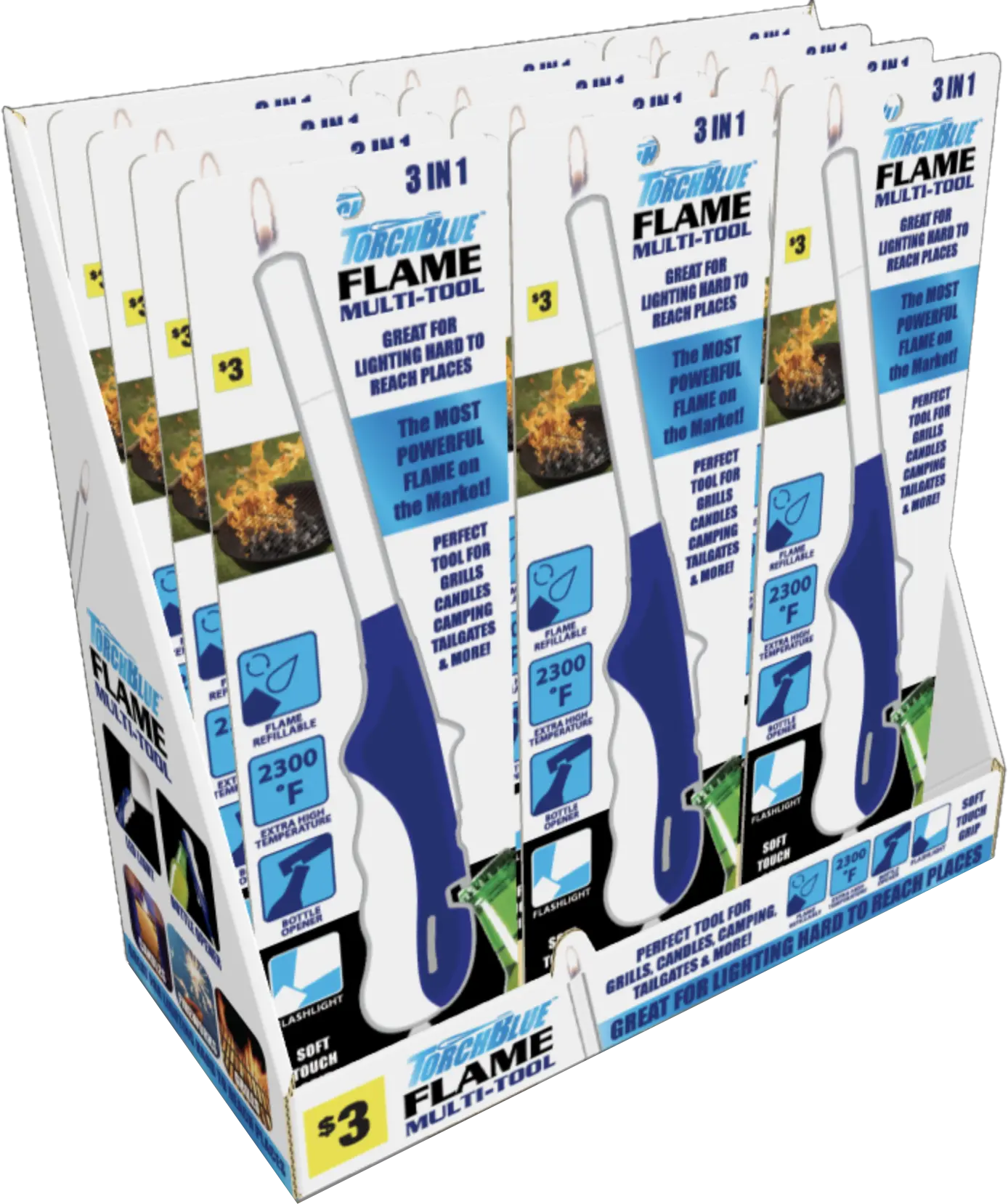Grilling Center Assortment Floor Display - 80 Pieces Per Retail Ready Display 88401 TORCH BLUE