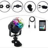 Mood Light USB LED Disco Light with Suction Cup Mount - 4 Pieces Per Retail Ready Display 23575 CAR VIBEZ