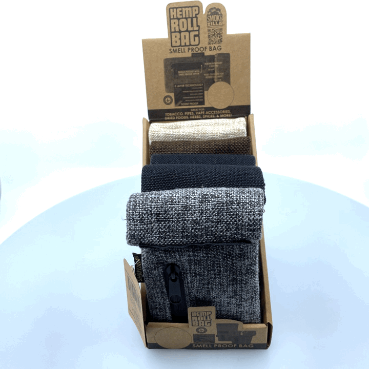 Smell Proof Hemp Canvas Storage Roll Bag - 6 Pieces Per Retail Ready Display 22709 SMOKEZILLA