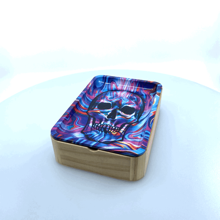 Metal Roll Tray with Magnetic Storage Box- 6 Pieces Per Retail Ready Display 22099 SMOKEZILLA