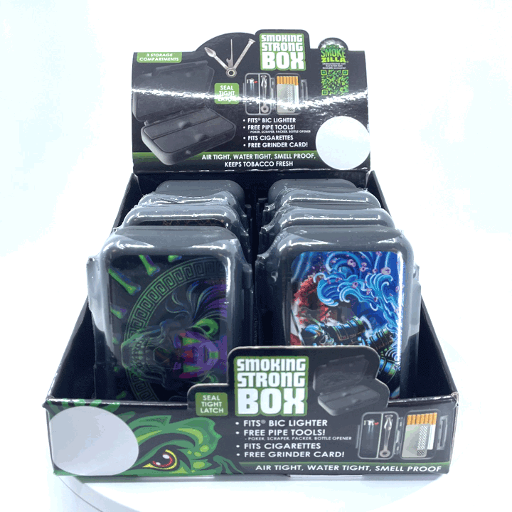 Smoking Strong Box with Tools - 8 Pieces Per Retail Ready Display 22924 SMOKEZILLA