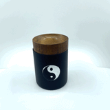 Mirrored Glass Storage Jar with Concave Wood Lid - 6 Pieces Per Retail Ready Display 23052 SMOKEZILLA