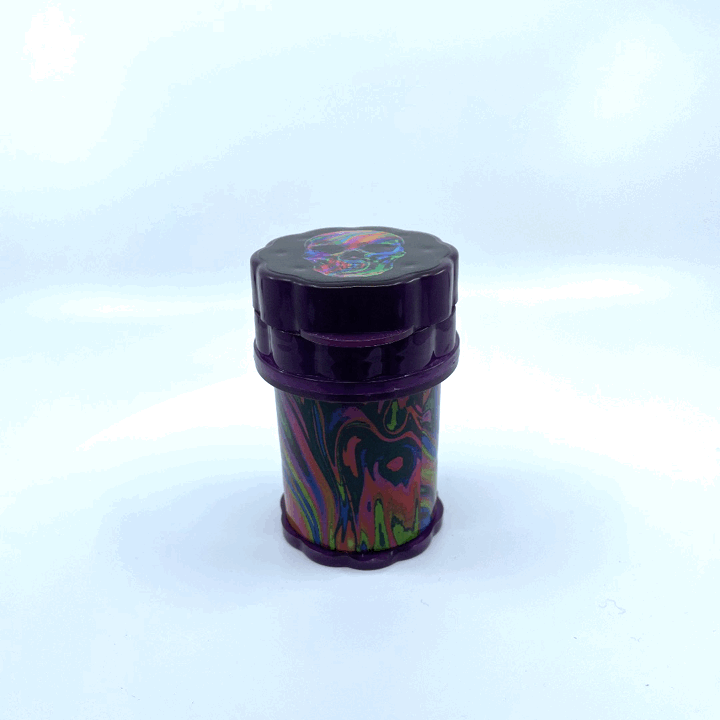 Plastic 4 Piece Grinder with Storage- 6 Pieces Per Retail Ready Display 22576 SMOKEZILLA