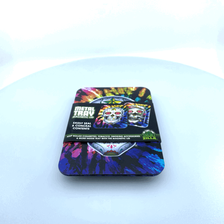 Metal Roll Tray with Magnetic Cover - 6 Pieces Per Retail Ready Display 22606 SMOKEZILLA