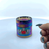 Metal 4 Piece Rainbow Grinder with Drawer - 6 Pieces Per Retail Ready Display 22704 SMOKEZILLA