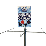 Merchandising Fixture - Polar Gear Winter Hat and Glove Header Sign ONLY 997712 POLAR GEAR