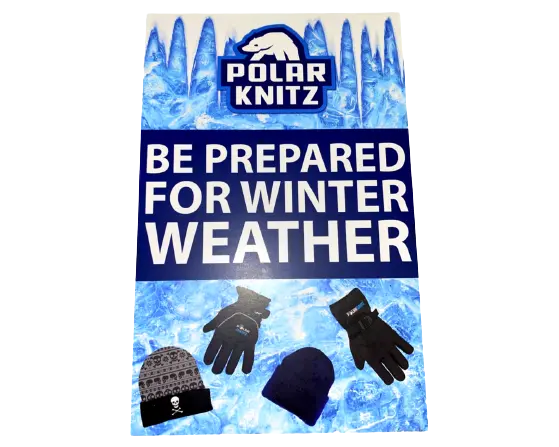 Merchandising Fixture - Polar Gear Winter Hat and Glove Header Sign ONLY 997712 POLAR GEAR