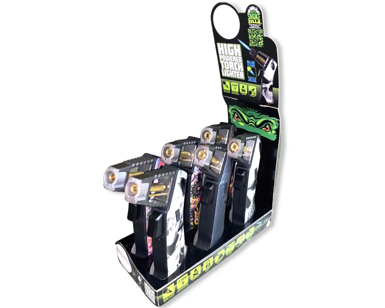 Zinc Torch Lighter- 6 Pieces Per Retail Ready Display 23118 SMOKEZILLA
