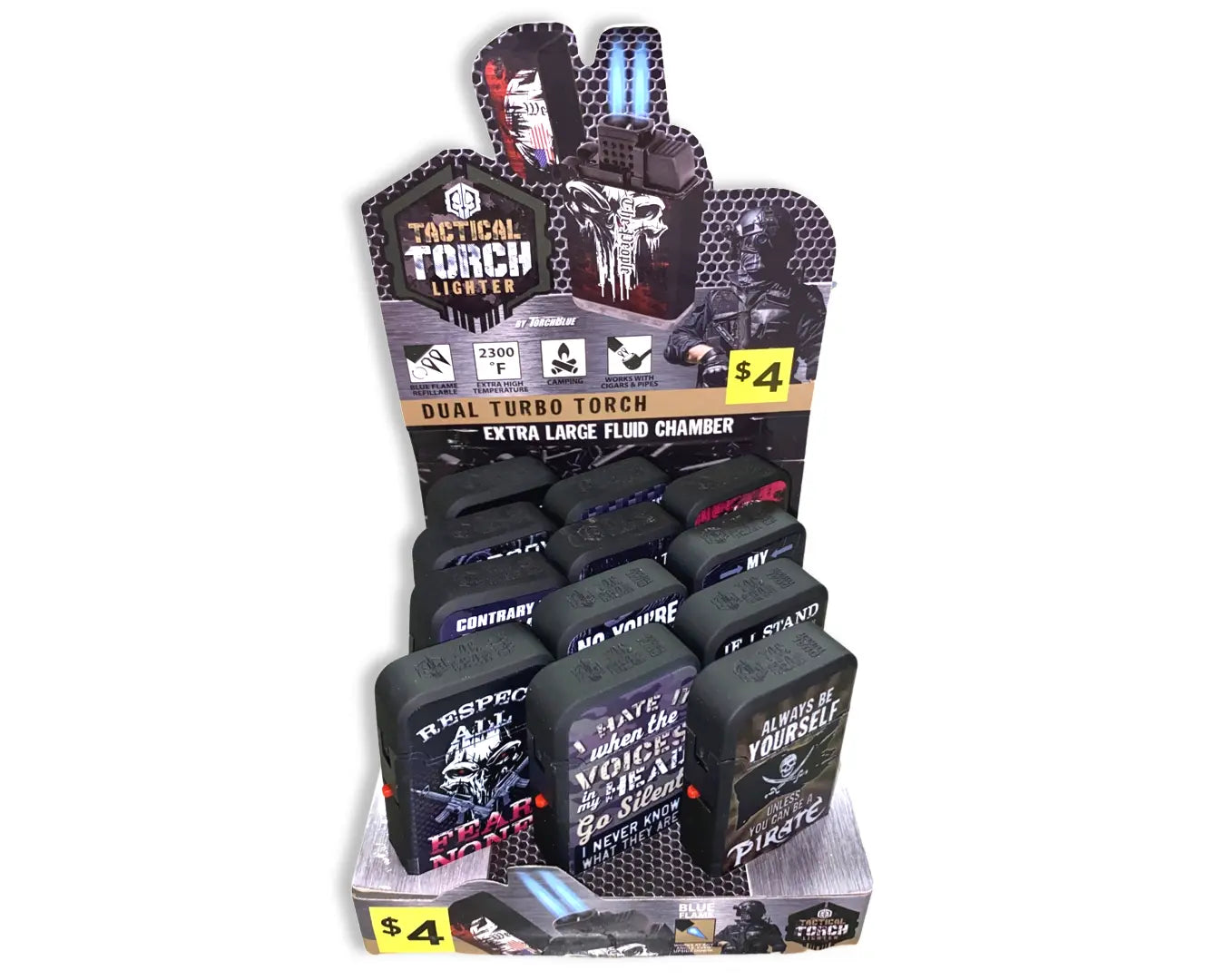 Tac Gear Dual Torch Lighter- 12 Pieces Per Retail Ready Display 40967 SMOKEZILLA