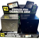 Metal Cigarette Case with Hinged Lid - 8 Pieces Per Retail Ready Display 40349 SMOKEZILLA