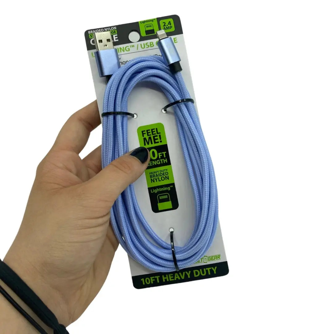Charging Cable Wing Rack Assortment 10FT - 10 Pieces Per Pack 88395 GADGET GEAR