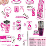 Breast Cancer Awareness Pink Assortment Floor Display - 68 Pieces Per Retail Ready Display 88339 NOVELTY INC