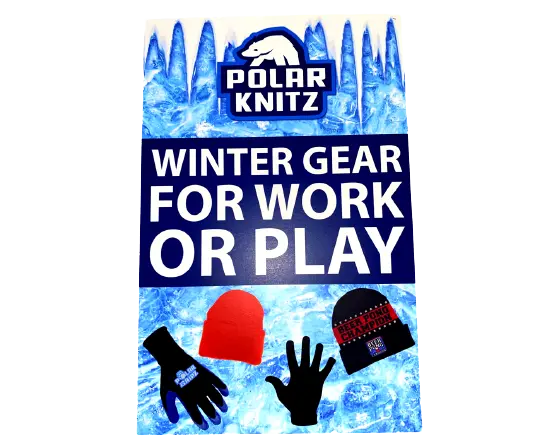 Merchandising Fixture - Polar Gear Winter Hat and Glove Header Sign ONLY 997712 POLAR GEAR